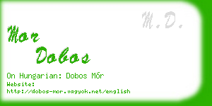 mor dobos business card